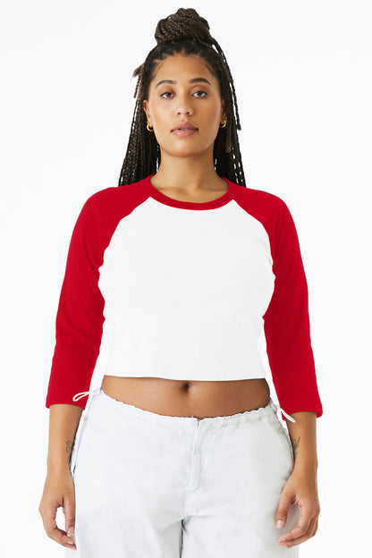 BELLA+CANVAS Women's Micro Rib 3/4 Raglan Baby Tee BC1200