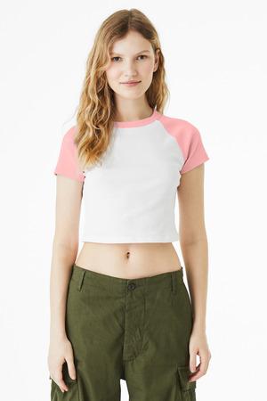 BELLA+CANVAS Women's Micro Rib Raglan Baby Tee BC1201