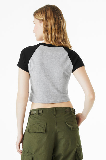 BELLA+CANVAS Women's Micro Rib Raglan Baby Tee BC1201