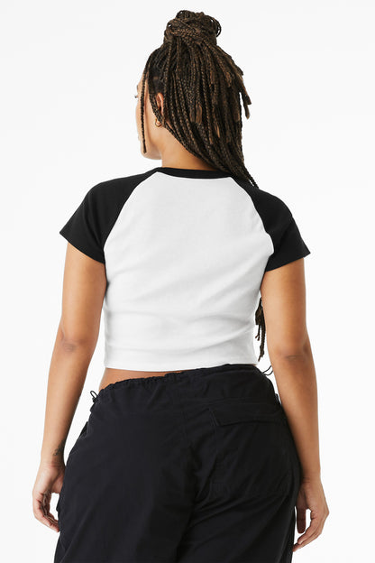 BELLA+CANVAS Women's Micro Rib Raglan Baby Tee BC1201