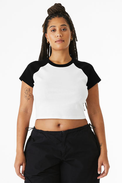 BELLA+CANVAS Women's Micro Rib Raglan Baby Tee BC1201