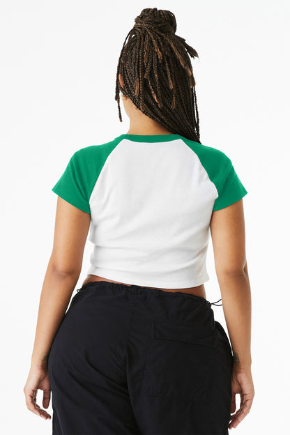 BELLA+CANVAS Women's Micro Rib Raglan Baby Tee BC1201