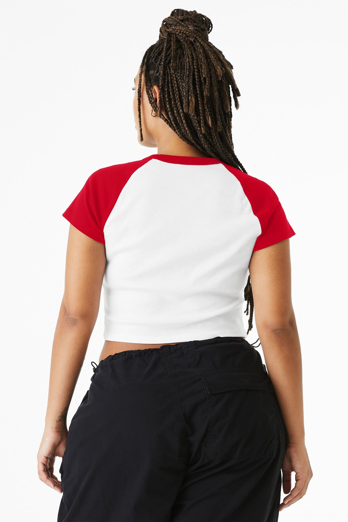 BELLA+CANVAS Women's Micro Rib Raglan Baby Tee BC1201