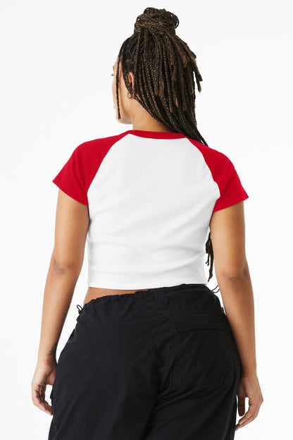 BELLA+CANVAS Women's Micro Rib Raglan Baby Tee BC1201