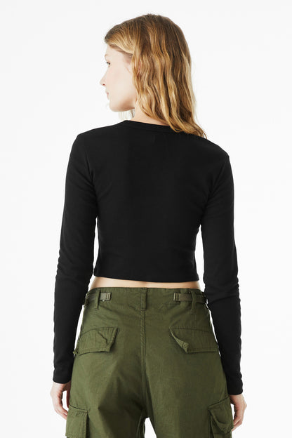 BELLA+CANVAS Women's Micro Rib Long Sleeve Baby Tee BC1501