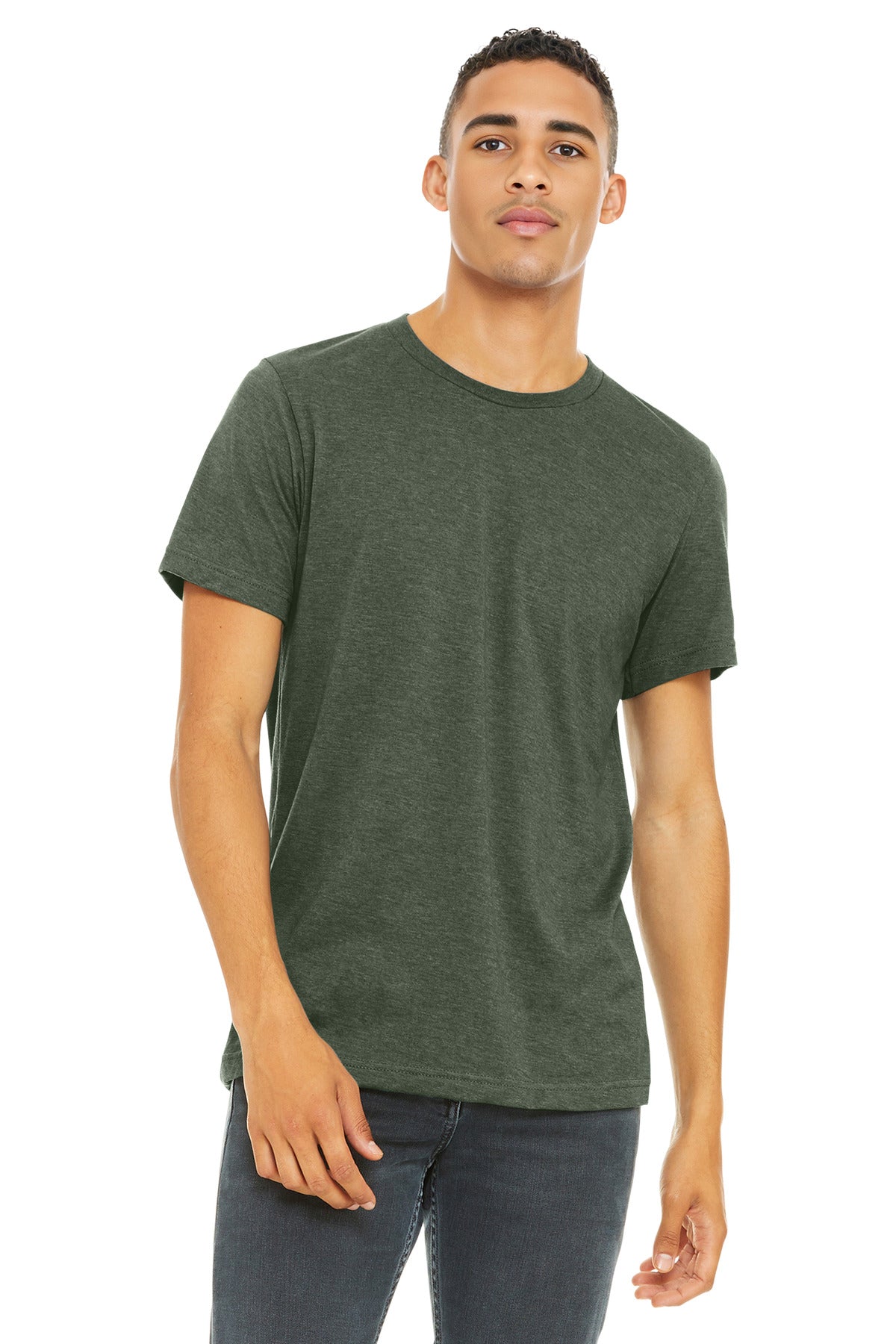BELLA+CANVAS  Unisex Heather CVC Short Sleeve Tee. BC3001CVC