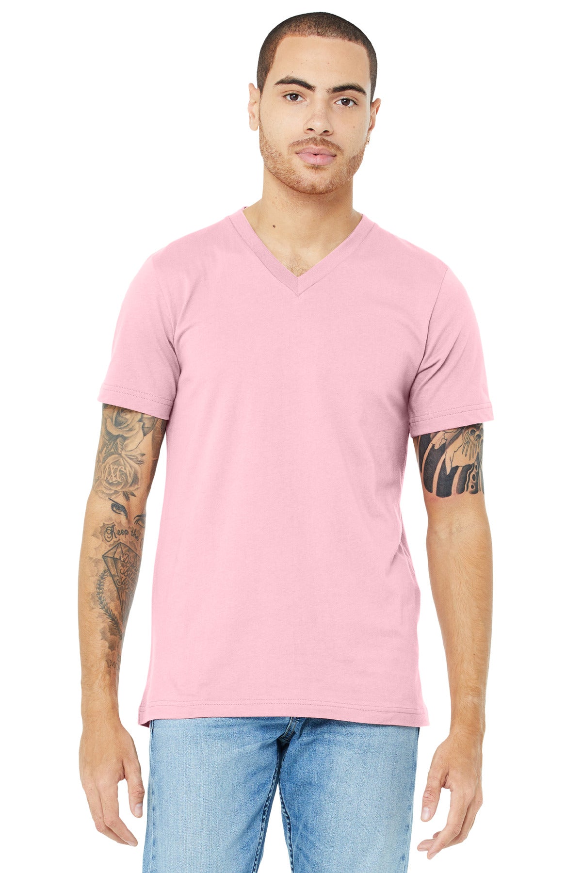 BELLA+CANVAS  Unisex Jersey Short Sleeve V-Neck Tee. BC3005