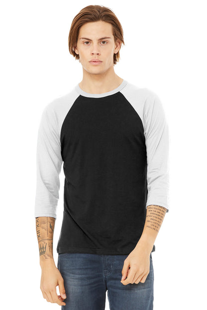 BELLA+CANVAS  Unisex 3/4-Sleeve Baseball Tee. BC3200