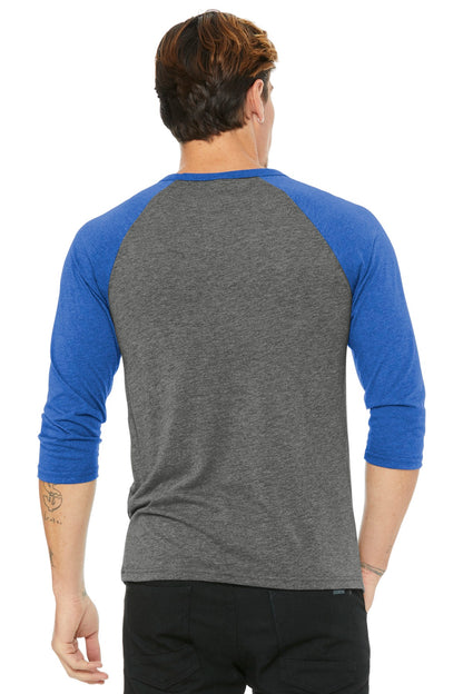 BELLA+CANVAS  Unisex 3/4-Sleeve Baseball Tee. BC3200