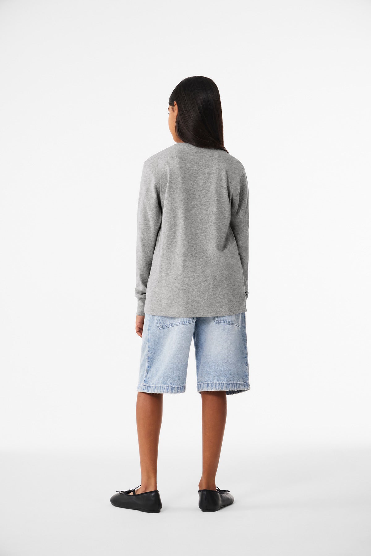 BELLA+CANVAS Youth Heather CVC Long Sleeve Tee BC3501YCVC