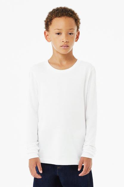 BELLA+CANVAS Youth Heather CVC Long Sleeve Tee BC3501YCVC