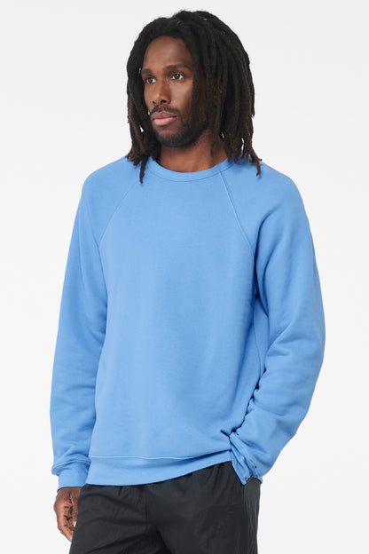 BELLA+CANVAS  Unisex Sponge Fleece Raglan Sweatshirt. BC3901