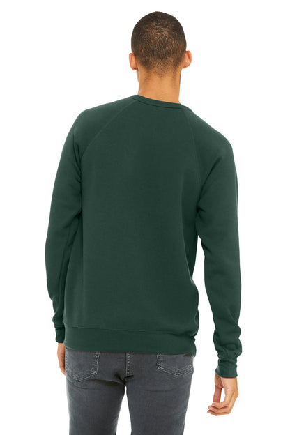 BELLA+CANVAS  Unisex Sponge Fleece Raglan Sweatshirt. BC3901