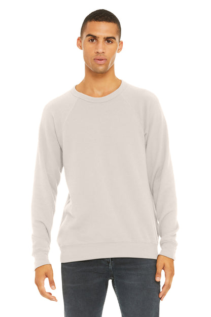 BELLA+CANVAS  Unisex Sponge Fleece Raglan Sweatshirt. BC3901