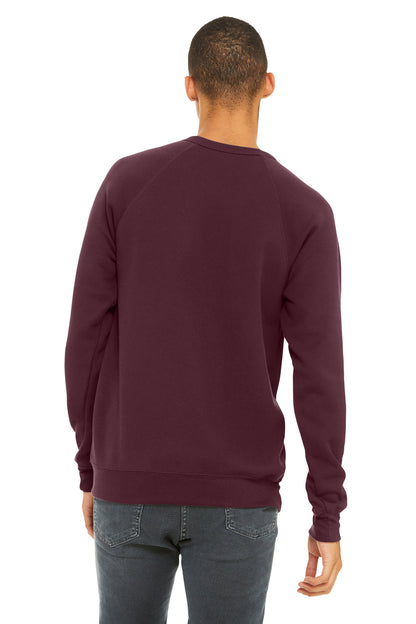 BELLA+CANVAS  Unisex Sponge Fleece Raglan Sweatshirt. BC3901