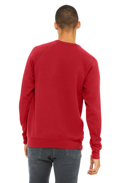 BELLA+CANVAS  Unisex Sponge Fleece Raglan Sweatshirt. BC3901