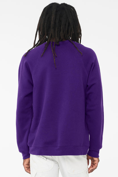 BELLA+CANVAS  Unisex Sponge Fleece Raglan Sweatshirt. BC3901
