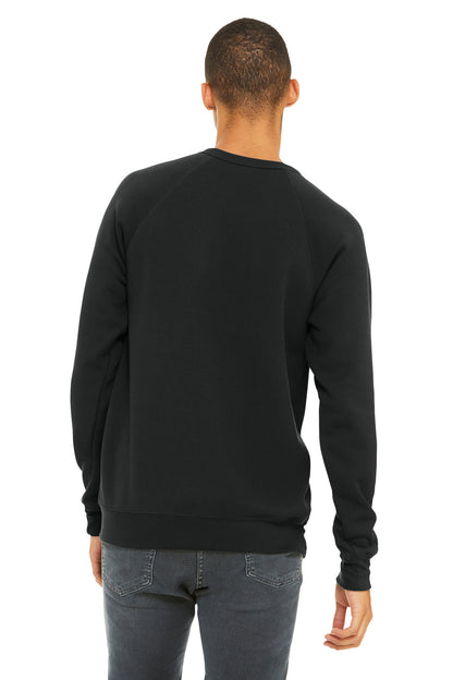 BELLA+CANVAS  Unisex Sponge Fleece Raglan Sweatshirt. BC3901