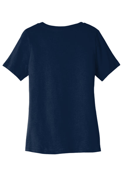 BELLA+CANVAS  Women's Relaxed Jersey Short Sleeve V-Neck Tee. BC6405