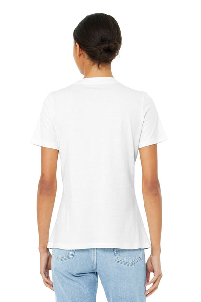 BELLA+CANVAS  Women's Relaxed Jersey Short Sleeve V-Neck Tee. BC6405