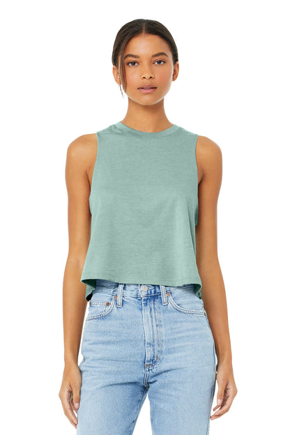 BELLA+CANVAS  Women's Racerback Cropped Tank. BC6682