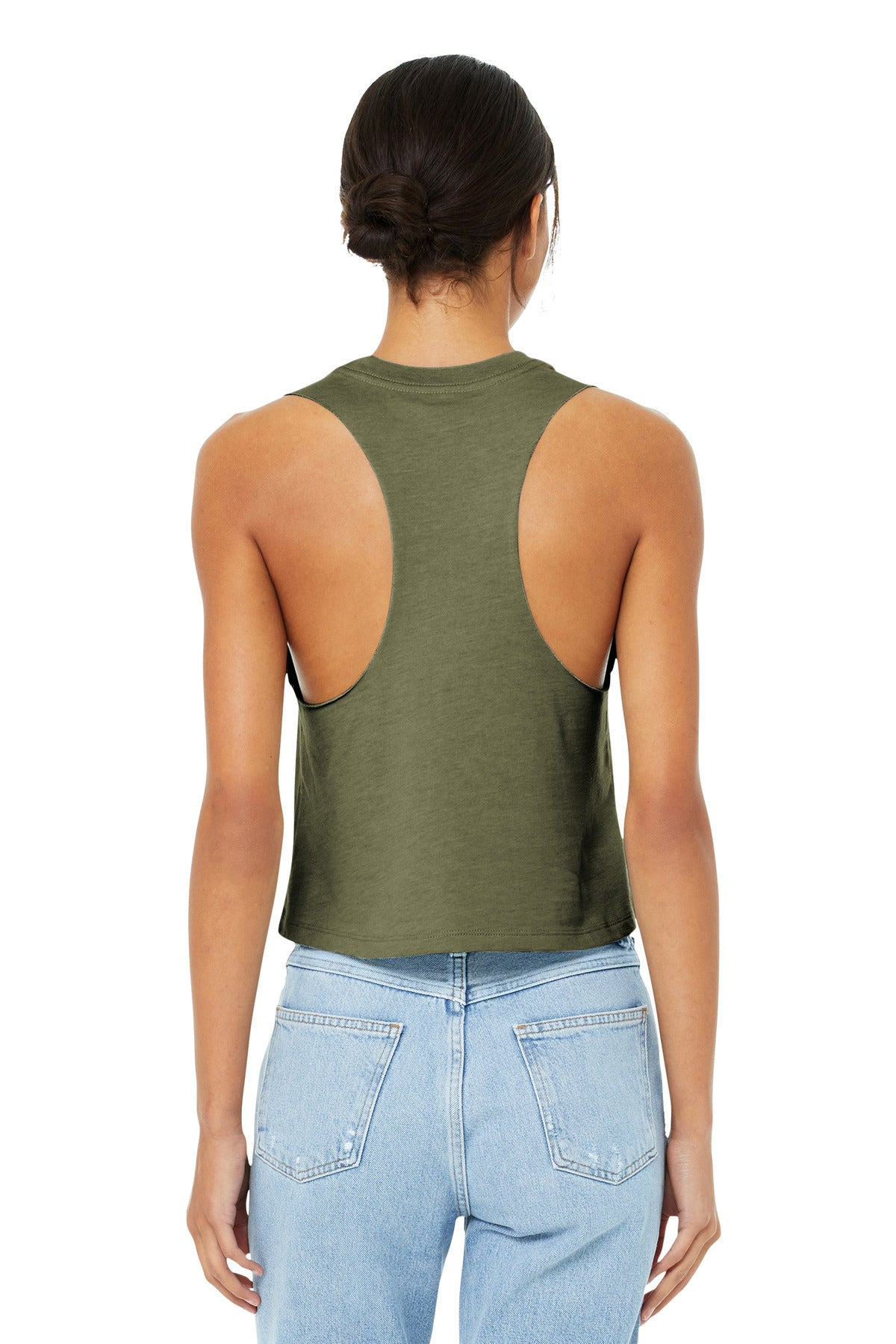 BELLA+CANVAS  Women's Racerback Cropped Tank. BC6682