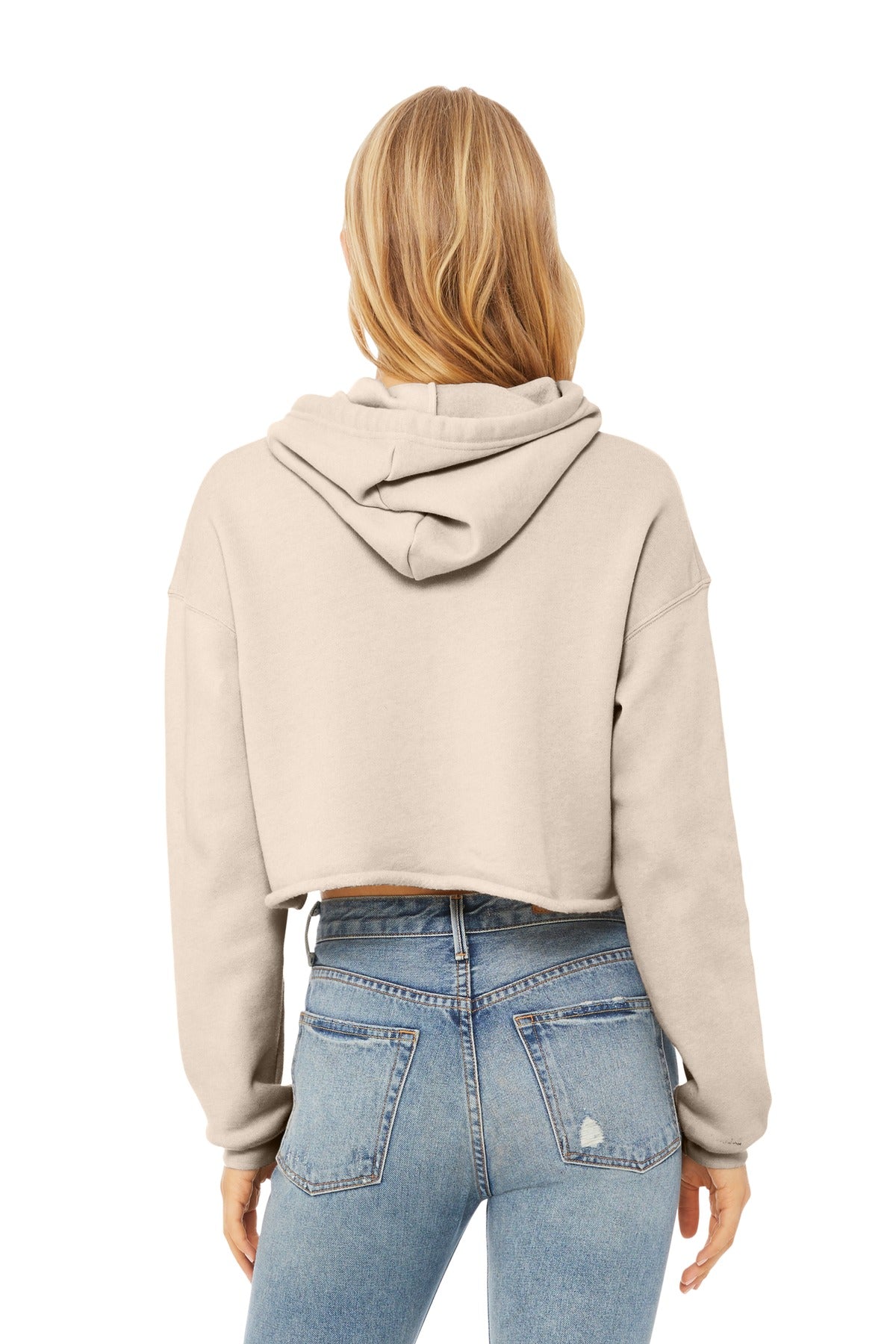 BELLA+CANVAS  Women's Sponge Fleece Cropped Fleece Hoodie. BC7502