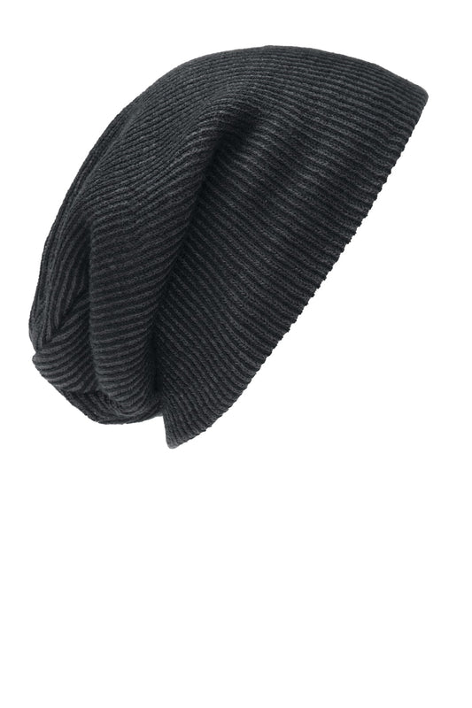 Port Authority Rib Knit Slouch Beanie. C935