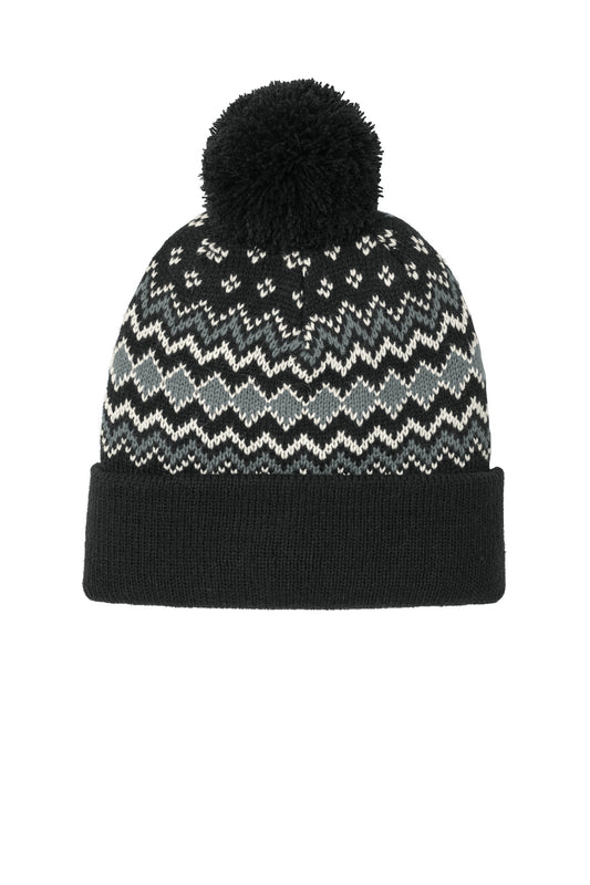 Port Authority Alpine Pom Beanie C991