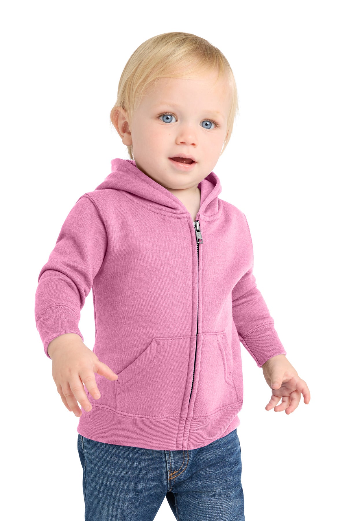 Port & Co Infant Core Fleece Full-Zip Hooded Sweatshirt. CAR78IZH