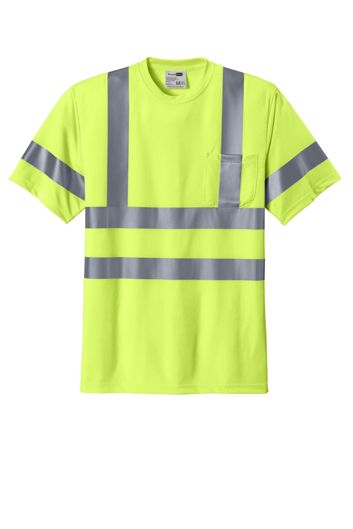 CornerStone - ANSI 107 Class 3 Short Sleeve Snag-Resistant Reflective T-Shirt. CS408