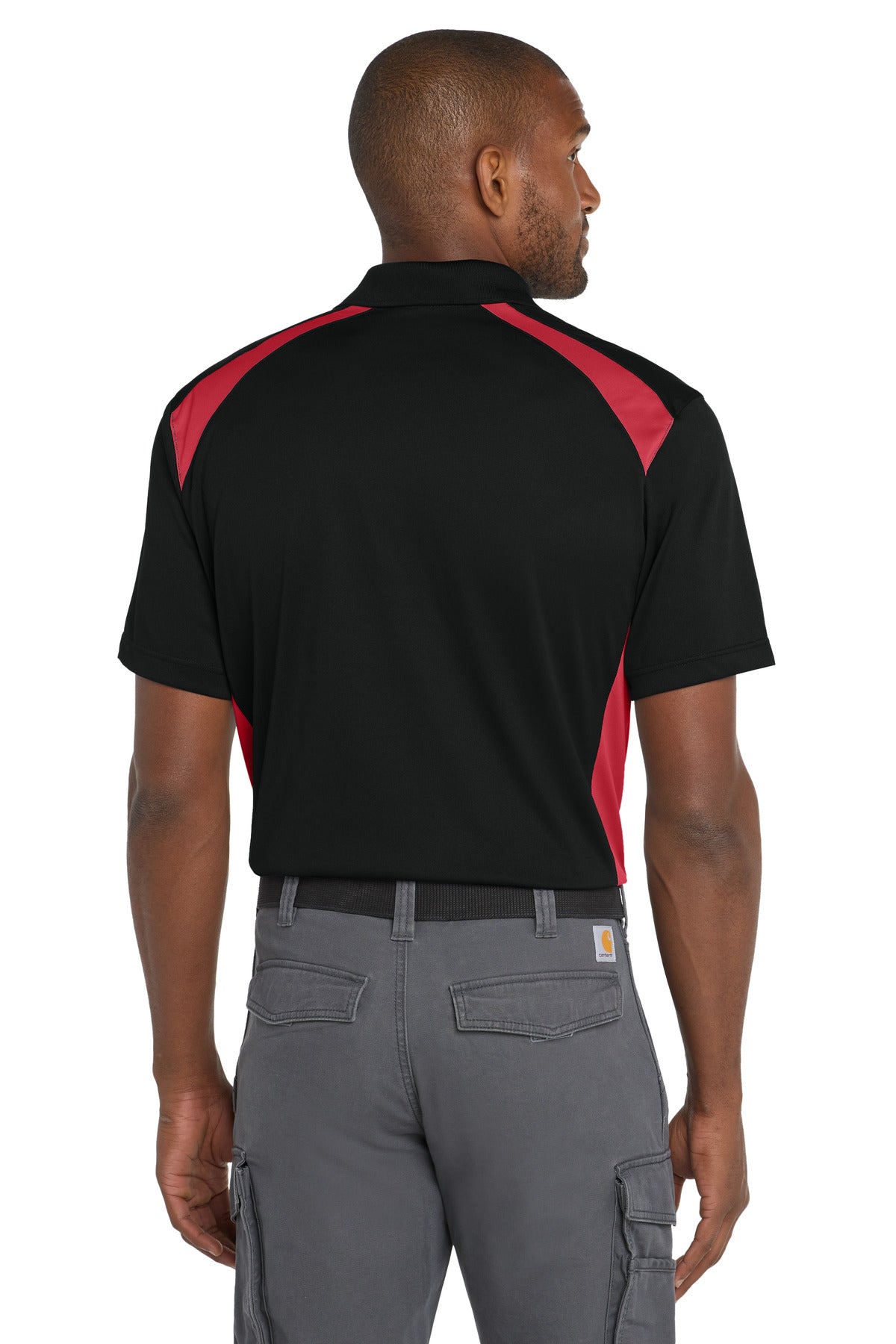 CornerStone Select Snag-Proof Two Way Colorblock Pocket Polo. CS416