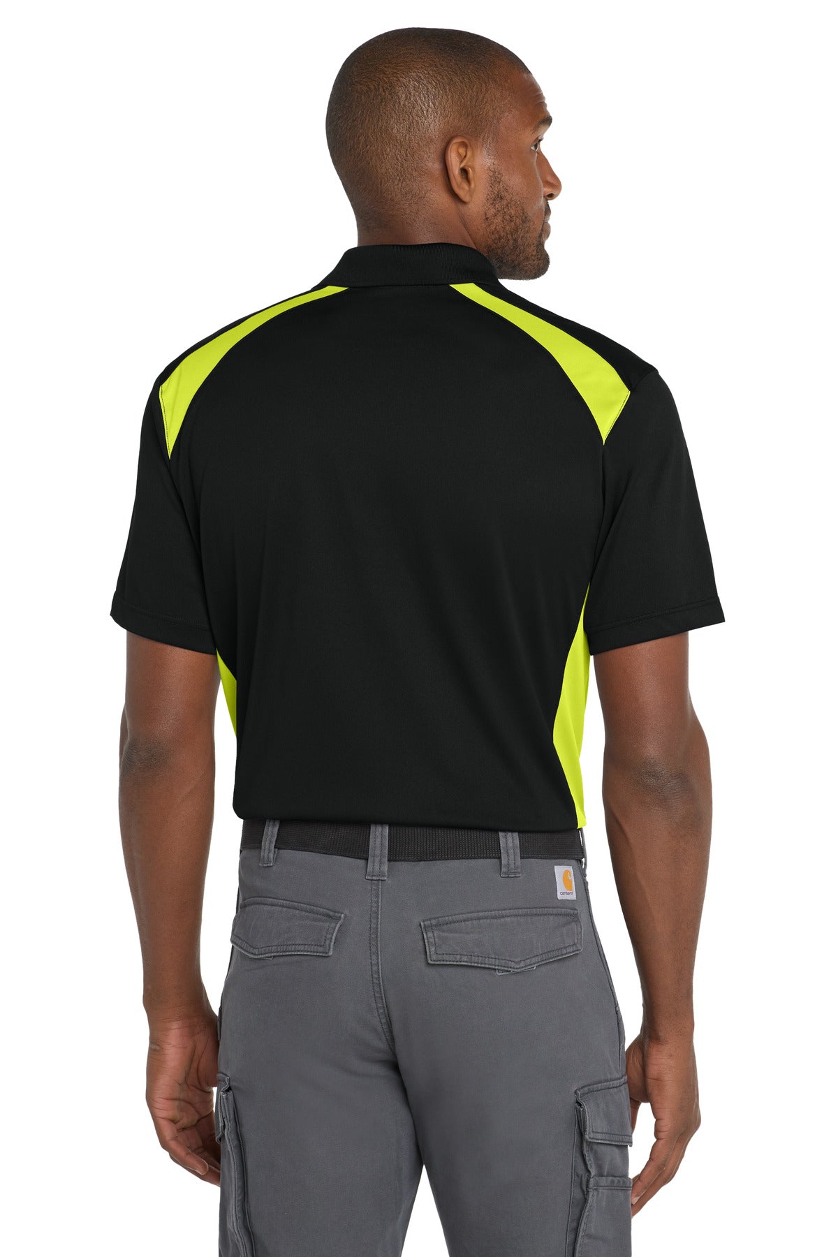 CornerStone Select Snag-Proof Two Way Colorblock Pocket Polo. CS416
