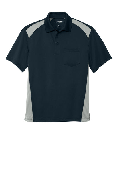CornerStone Select Snag-Proof Two Way Colorblock Pocket Polo. CS416