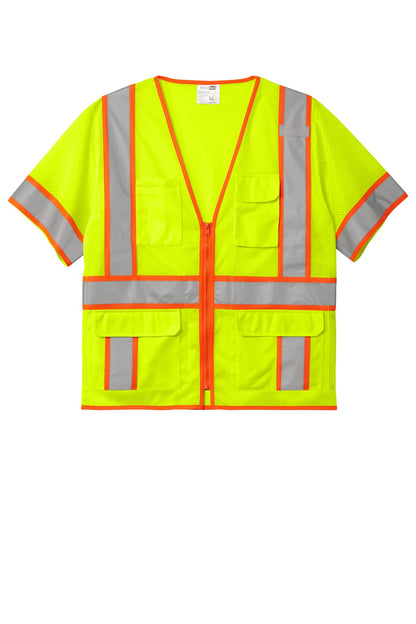 CornerStone  ANSI 107 Class 3 Surveyor Mesh Zippered Two-Tone Short Sleeve Vest. CSV106