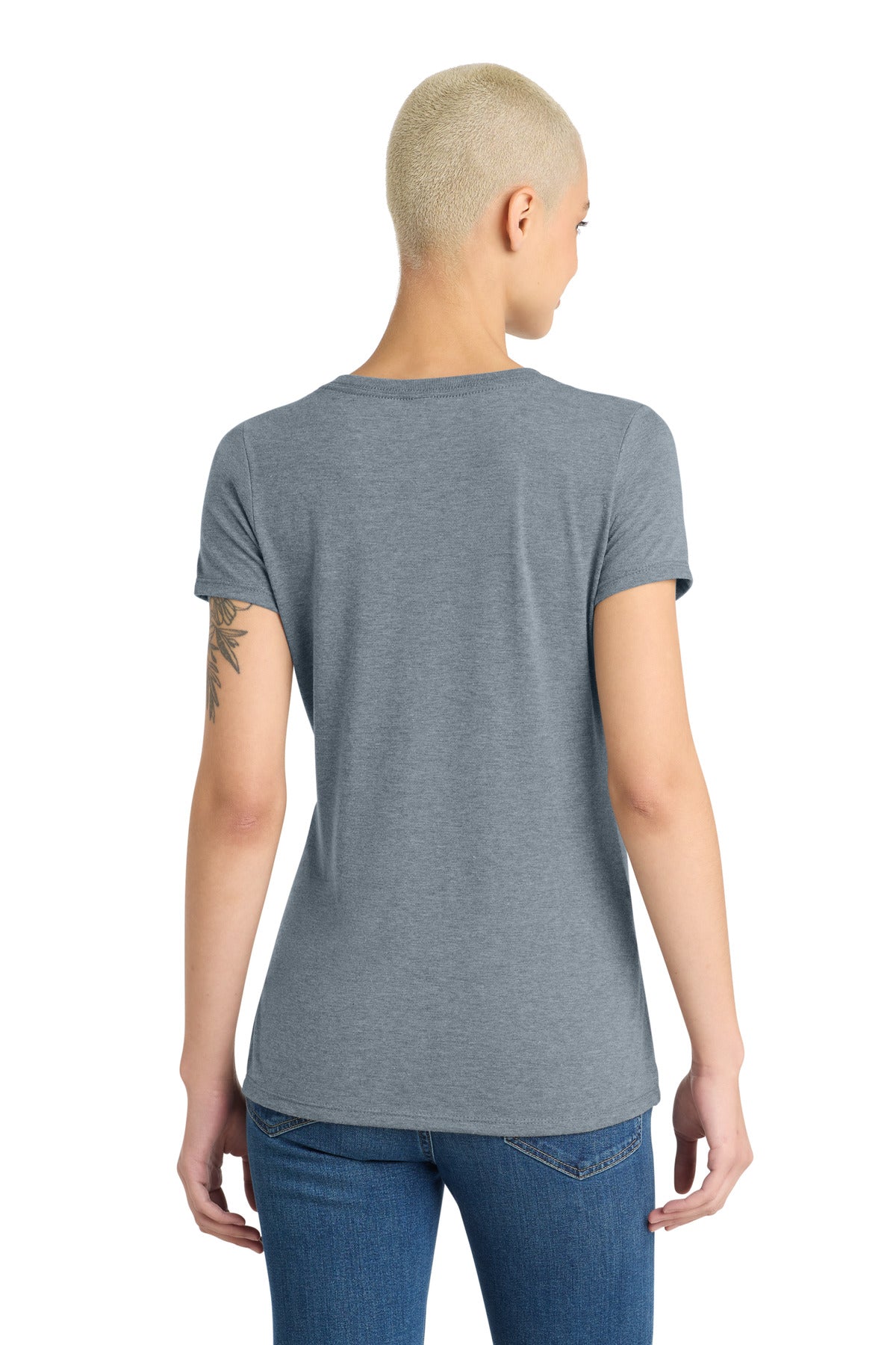District Women's Perfect Tri V-Neck Tee. DM1350L