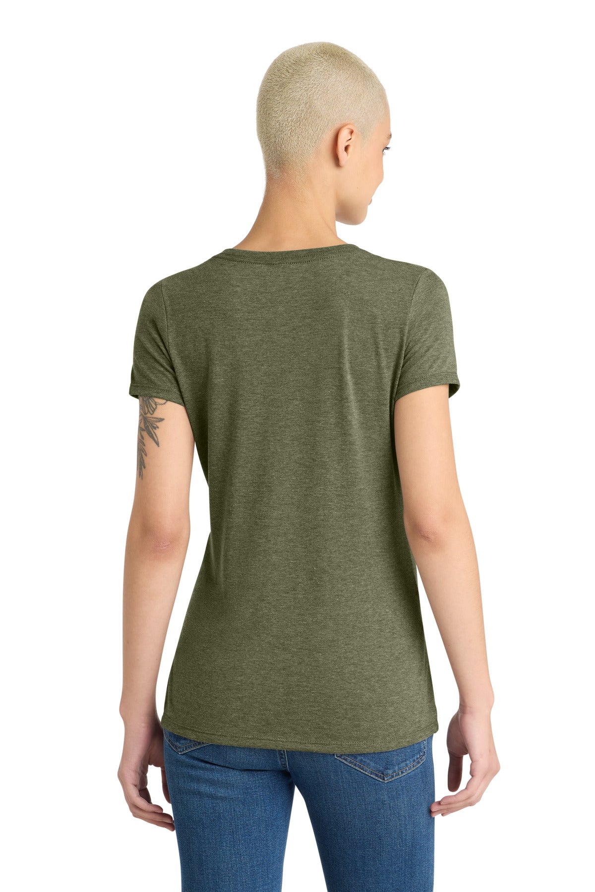 District Women's Perfect Tri V-Neck Tee. DM1350L