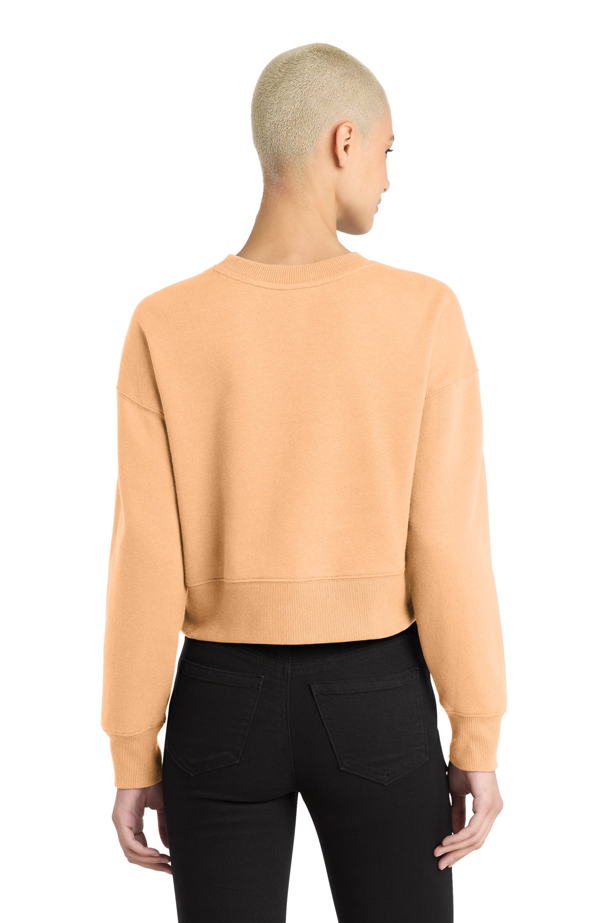 District  Women's Perfect Weight  Fleece Cropped Crew DT1105
