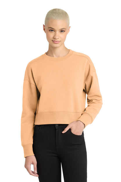 District  Women's Perfect Weight  Fleece Cropped Crew DT1105
