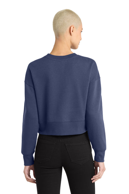 District  Women's Perfect Weight  Fleece Cropped Crew DT1105
