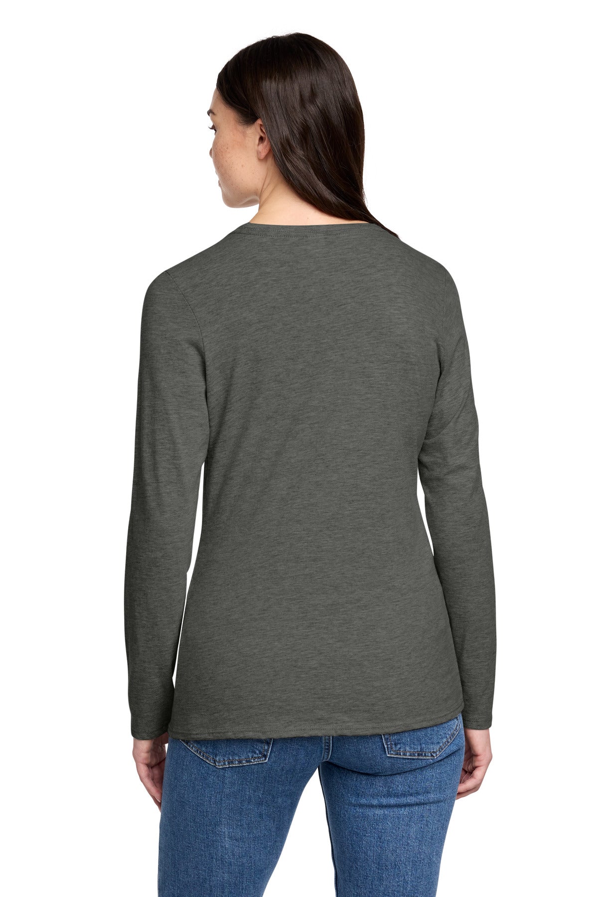 District Women's Perfect Blend CVC Long Sleeve Tee DT110