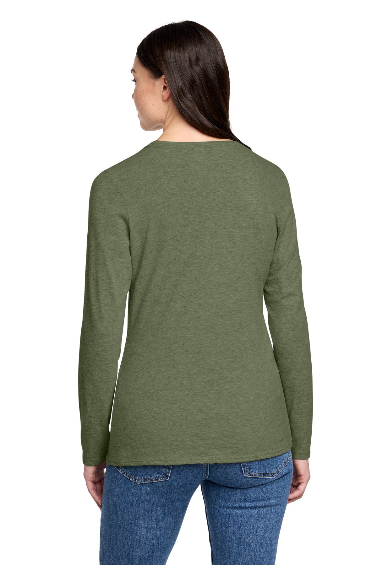 District Women's Perfect Blend CVC Long Sleeve Tee DT110
