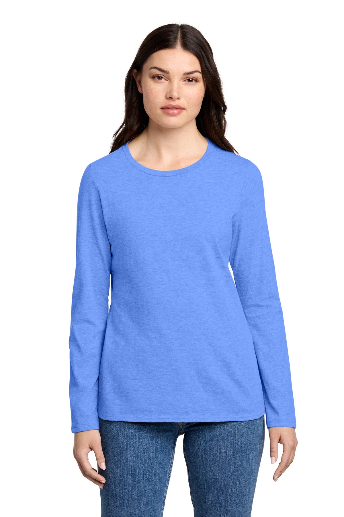 District Women's Perfect Blend CVC Long Sleeve Tee DT110