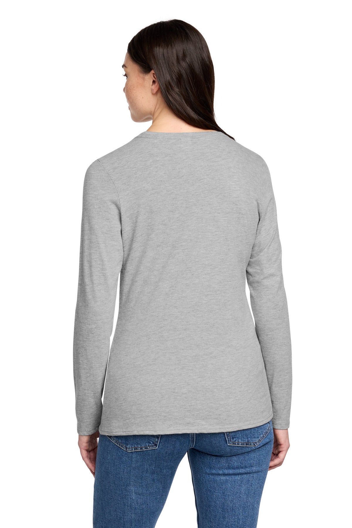 District Women's Perfect Blend CVC Long Sleeve Tee DT110