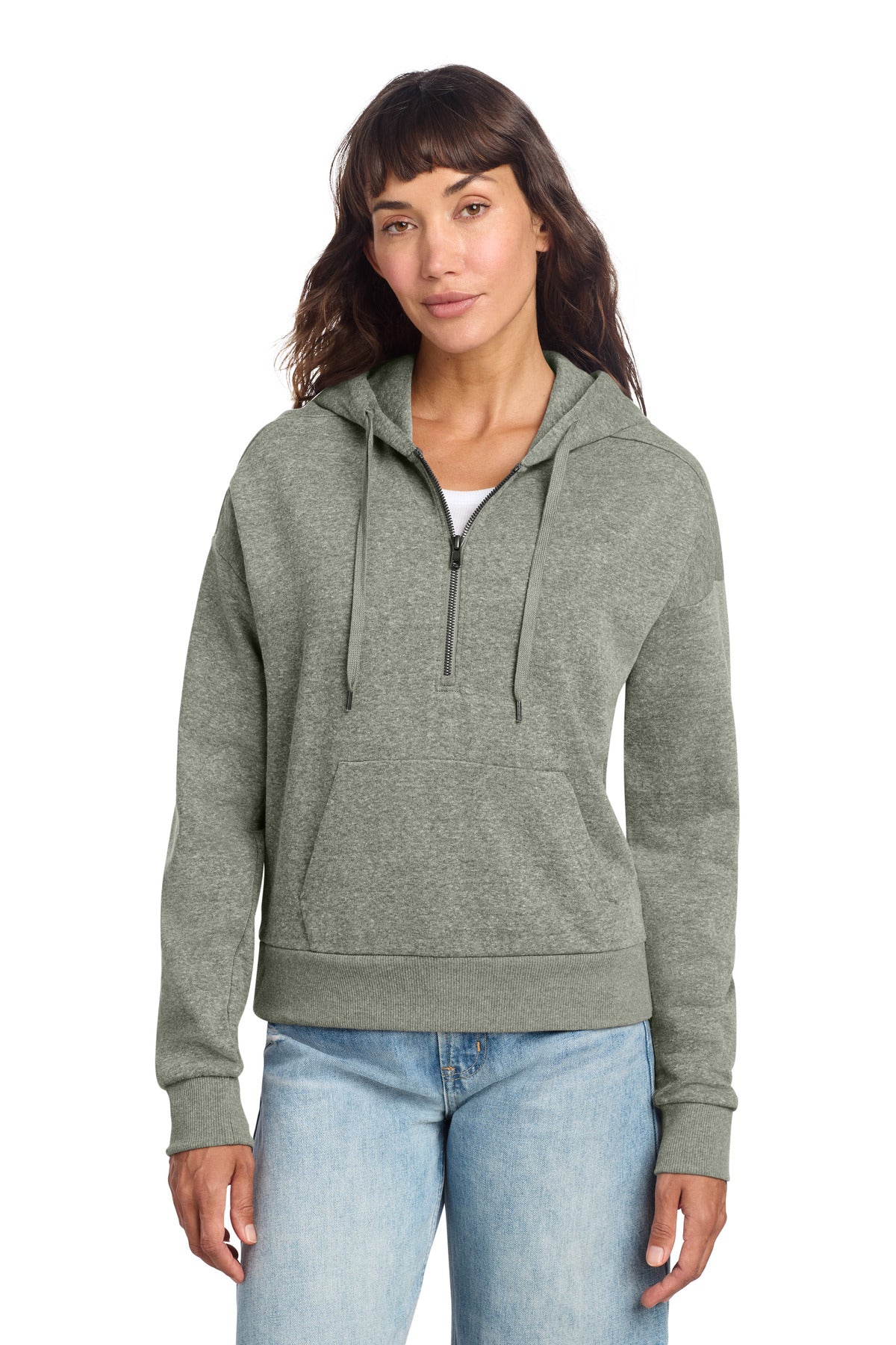District Women's Perfect Tri Fleece 1/2-Zip Pullover DT1311