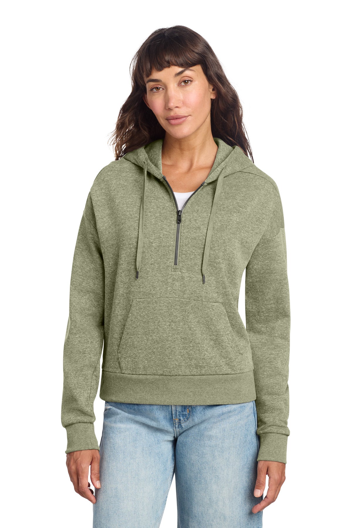 District Women's Perfect Tri Fleece 1/2-Zip Pullover DT1311