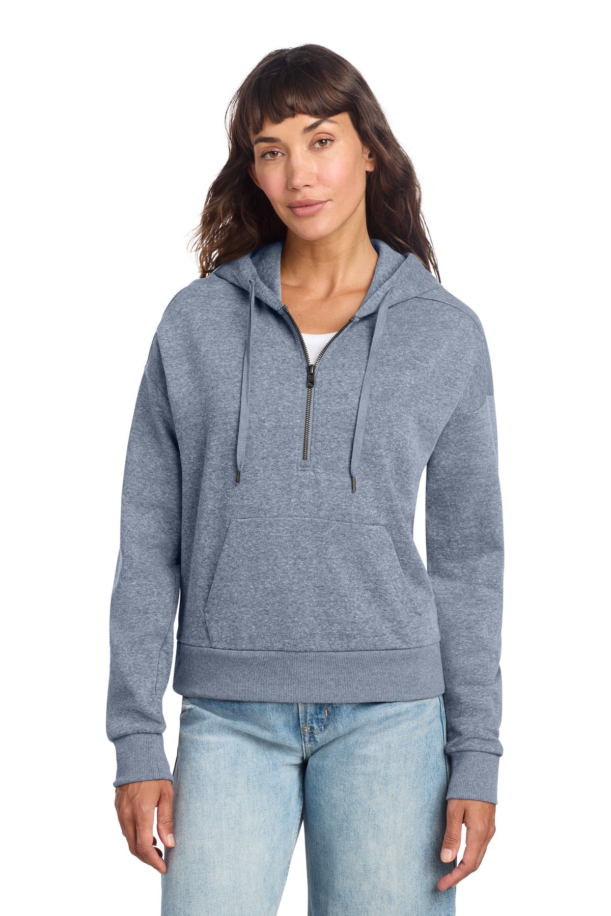 District Women's Perfect Tri Fleece 1/2-Zip Pullover DT1311
