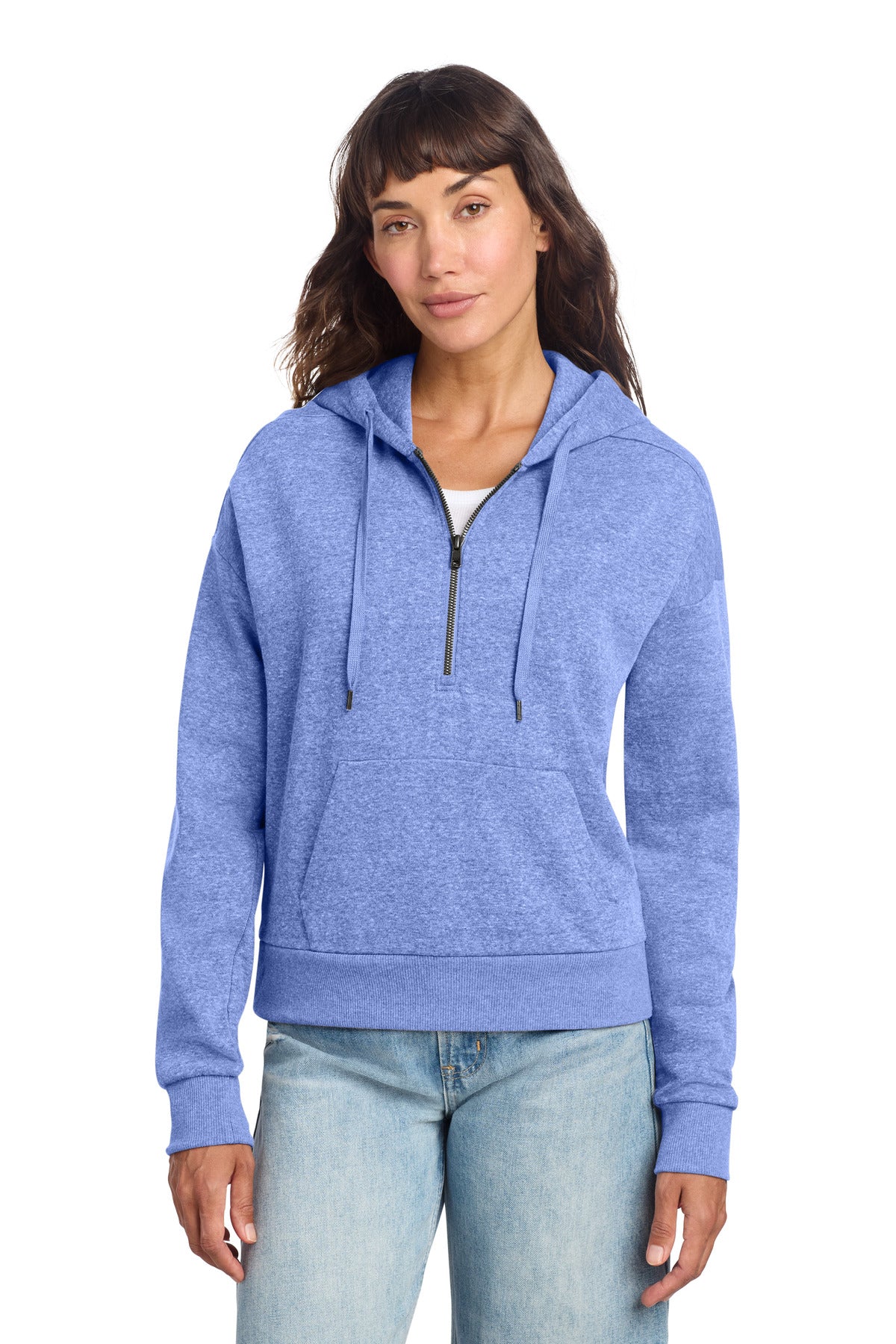 District Women's Perfect Tri Fleece 1/2-Zip Pullover DT1311