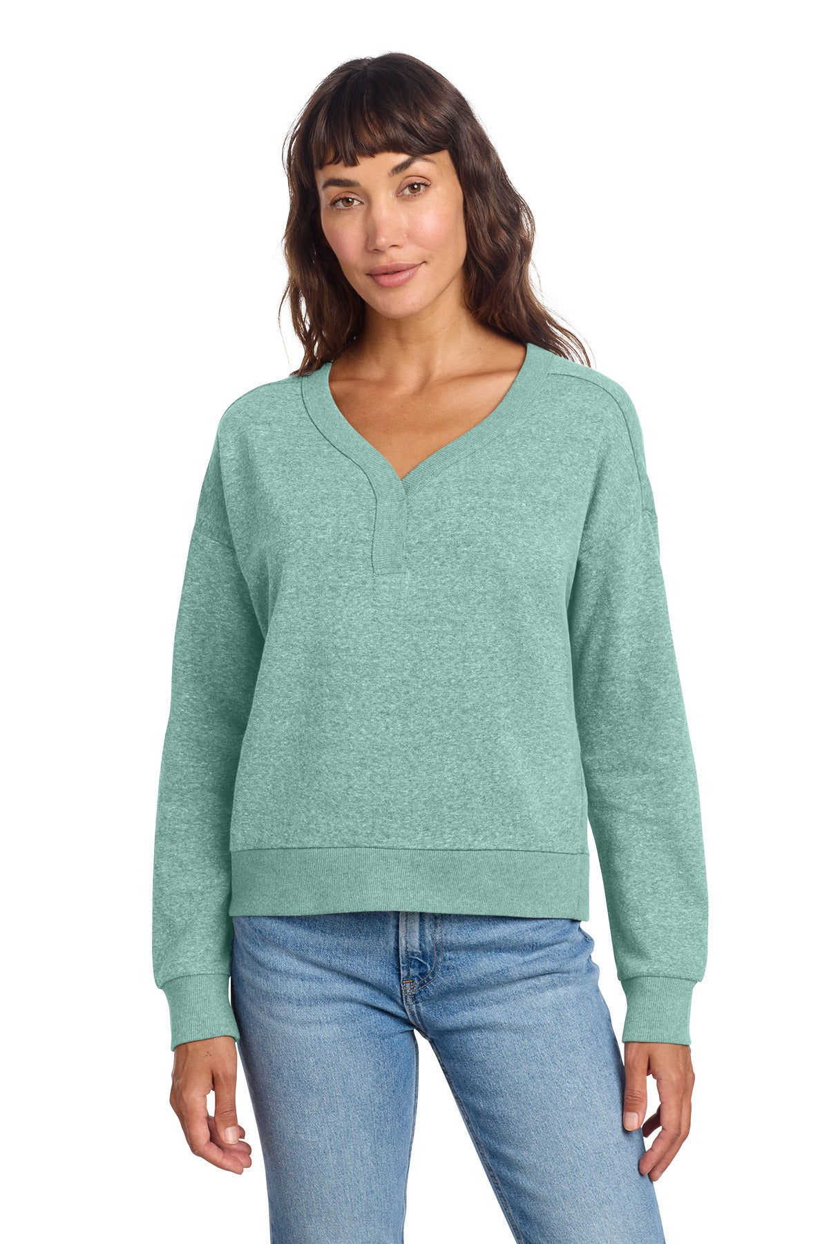 District Women's Perfect Tri Fleece V-Neck Sweatshirt DT1312