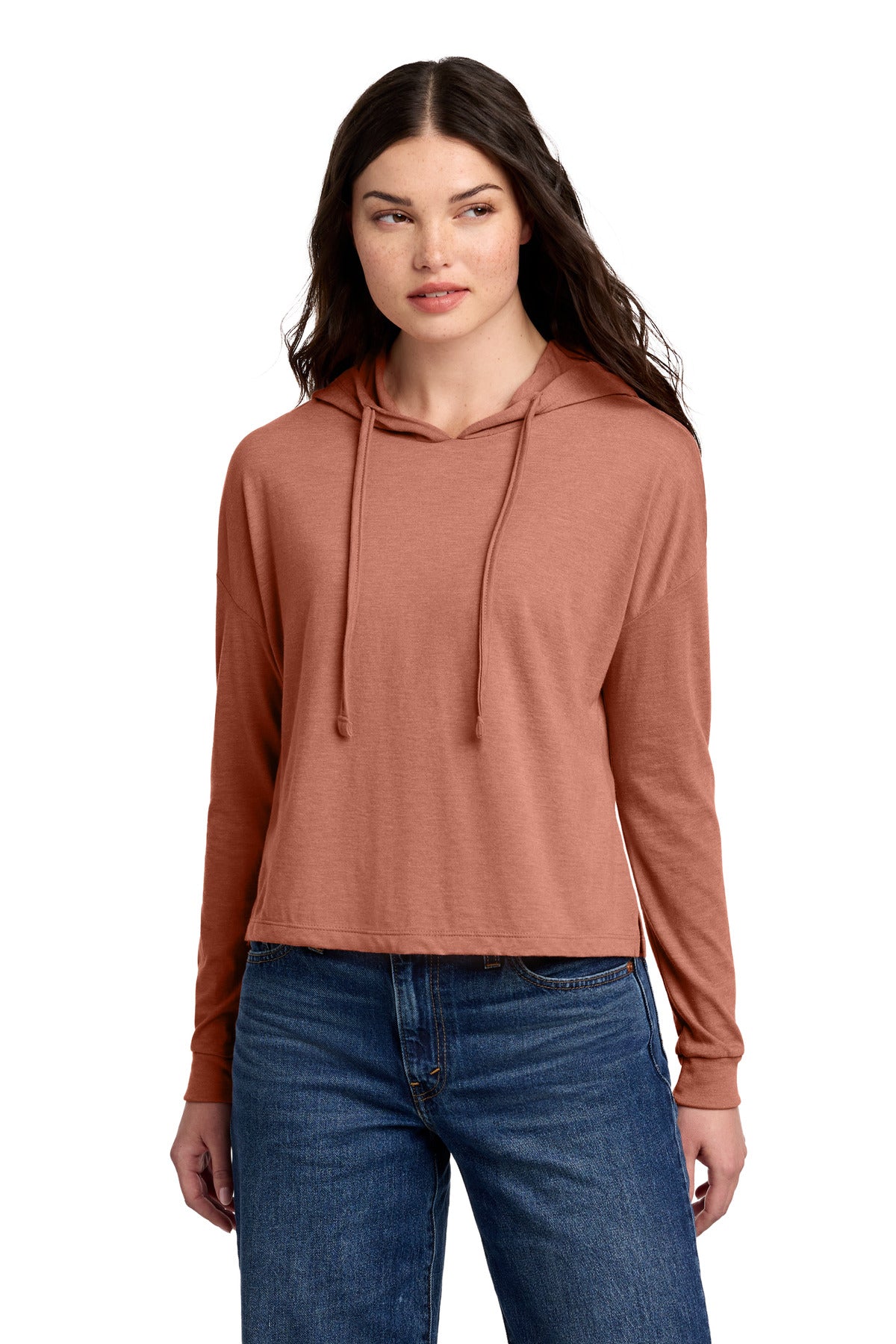District Women's Perfect Tri Midi Long Sleeve Hoodie DT1390L